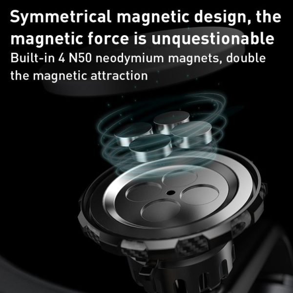 Yesido C159 Suction Cup Type Magnetic Car Phone Holder Set (Black) - Image 3