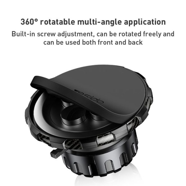 Yesido C159 Suction Cup Type Magnetic Car Phone Holder Set (Black) - Image 6