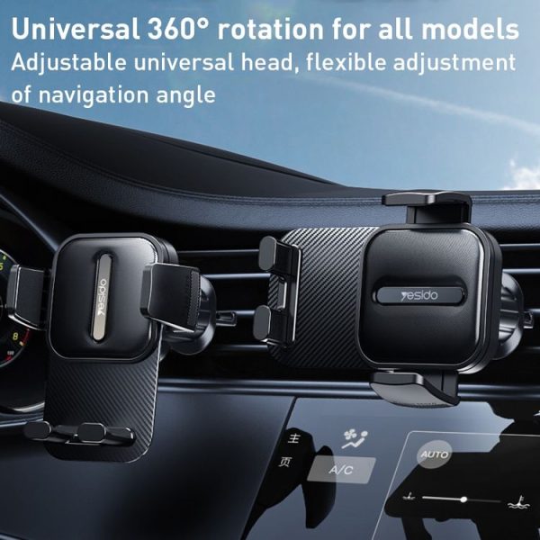 Yesido C167 Rotatable Car Air Outlet Phone Holder (Black) - Image 6