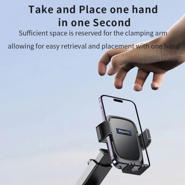 Yesido C262 Suction Cup Retractable Adjustable Car Phone Holder - Image 2