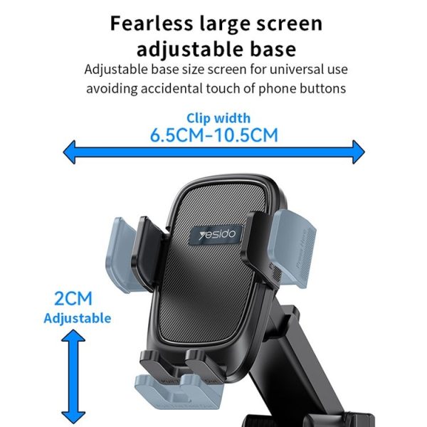 Yesido C262 Suction Cup Retractable Adjustable Car Phone Holder - Image 5