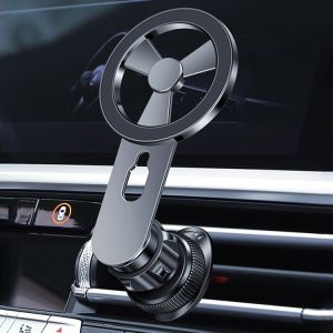 F73 MagSafe Magnetic Suction 360 Degree Rotating Car Phone Holder (Black)