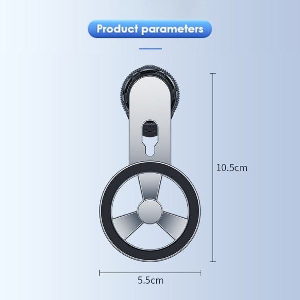 F73 MagSafe Magnetic Suction 360 Degree Rotating Car Phone Holder (Black) - Image 2