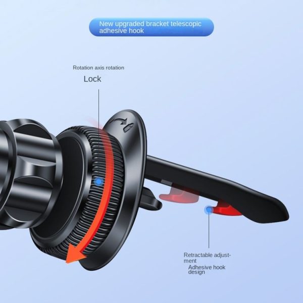 F73 MagSafe Magnetic Suction 360 Degree Rotating Car Phone Holder (Black) - Image 3