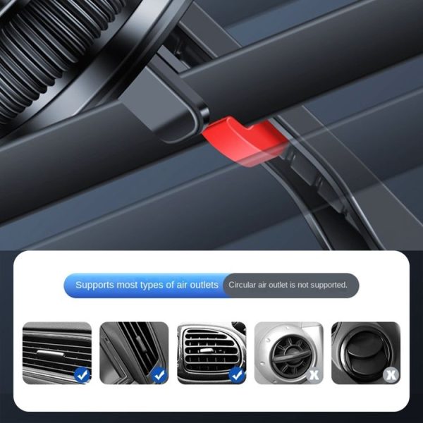 F73 MagSafe Magnetic Suction 360 Degree Rotating Car Phone Holder (Black) - Image 5