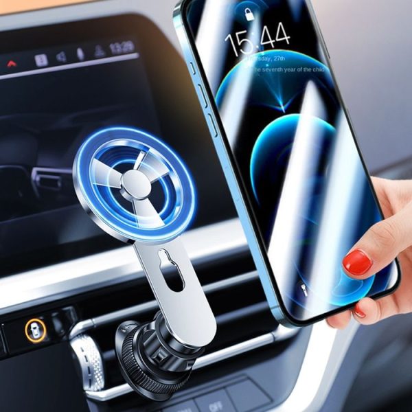 F73 MagSafe Magnetic Suction 360 Degree Rotating Car Phone Holder (Black) - Image 6