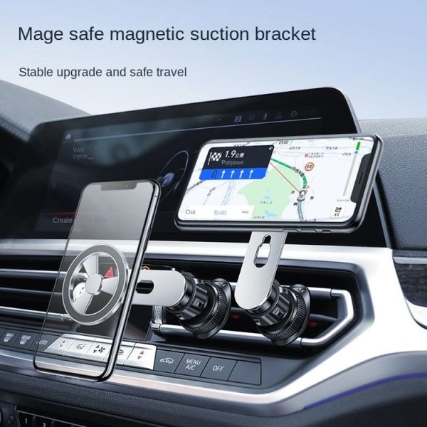 F73 MagSafe Magnetic Suction 360 Degree Rotating Car Phone Holder (Black) - Image 8