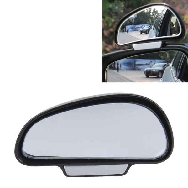 3R-091 Car Blind Spot Left Rear View Wide Angle Adjustable Mirror (Black)