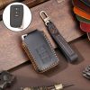 Lexus 3-button Hallmo Car Cowhide Leather Key Protective Cover Key Case (Black)