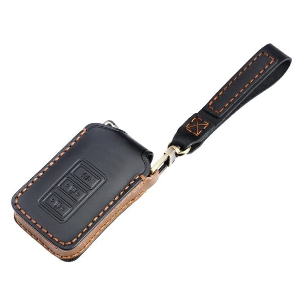 Lexus 3-button Hallmo Car Cowhide Leather Key Protective Cover Key Case (Black) - Image 2