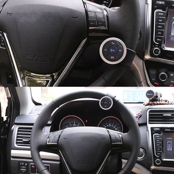Universal Strap Shape Steering Wheel Remote Control Car Multimedia Wireless Button Remote Control (Black) - Image 7