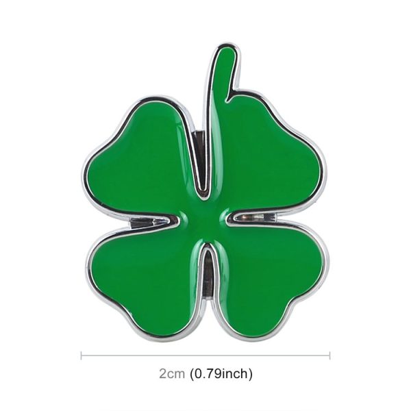 2pcs Four Leaf Clover Luck Symbol Badge Labeling Sticker Styling Car Decoration, Size: 2x2x0.2cm - Image 3