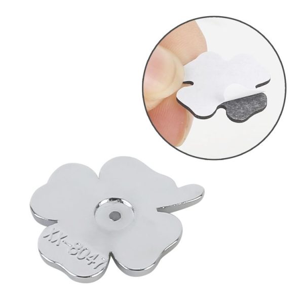 2pcs Four Leaf Clover Luck Symbol Badge Labeling Sticker Styling Car Decoration, Size: 2x2x0.2cm - Image 4