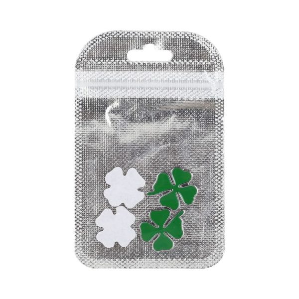 2pcs Four Leaf Clover Luck Symbol Badge Labeling Sticker Styling Car Decoration, Size: 2x2x0.2cm - Image 5