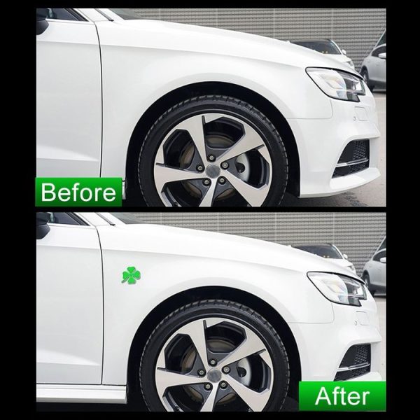 2pcs Four Leaf Clover Luck Symbol Badge Labeling Sticker Styling Car Decoration, Size: 2x2x0.2cm - Image 6