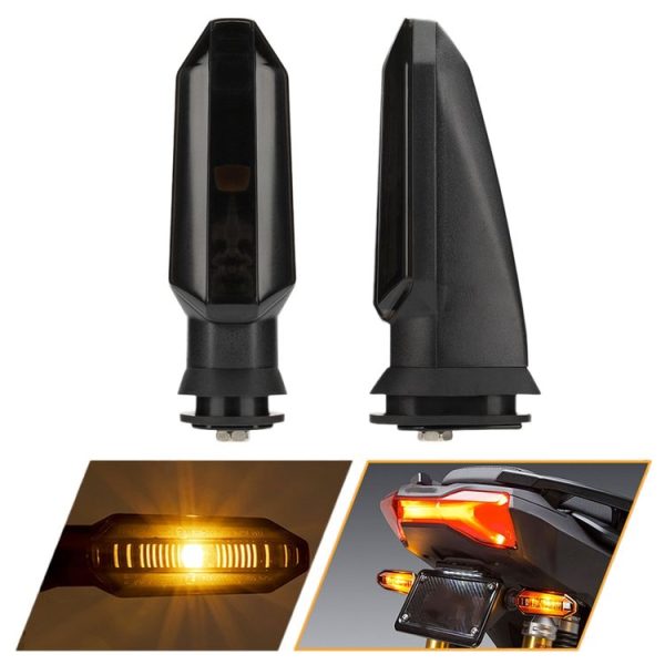 2pcs For Honda RS150 XRE300 CRF300 X-ADV Motorcycles LED Turn Signal Light (Black)
