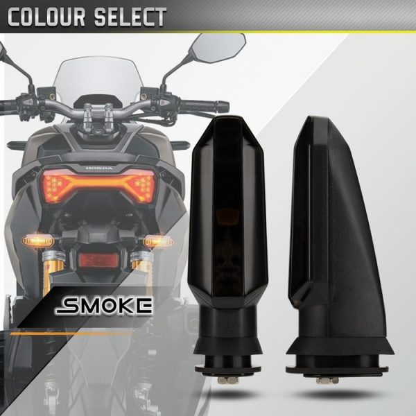 2pcs For Honda RS150 XRE300 CRF300 X-ADV Motorcycles LED Turn Signal Light (Black) - Image 2