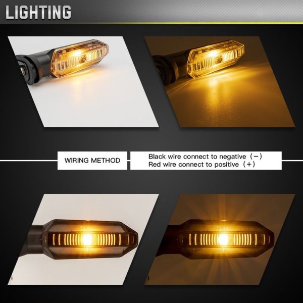 2pcs For Honda RS150 XRE300 CRF300 X-ADV Motorcycles LED Turn Signal Light (Black) - Image 8