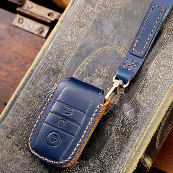Kia Sportage R / K5 / K4 / K2 / KX3 Hallmo A Style Car Cowhide Leather Key Protective Cover Key Case (Blue) - Image 3