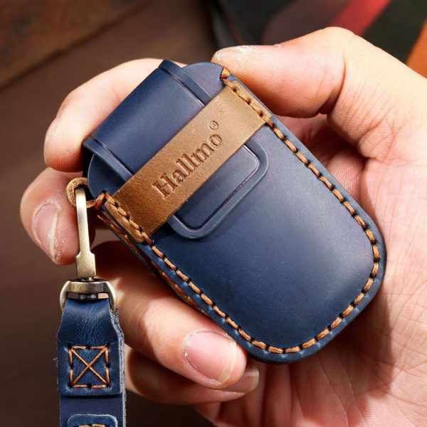 Kia Sportage R / K5 / K4 / K2 / KX3 Hallmo A Style Car Cowhide Leather Key Protective Cover Key Case (Blue) - Image 5