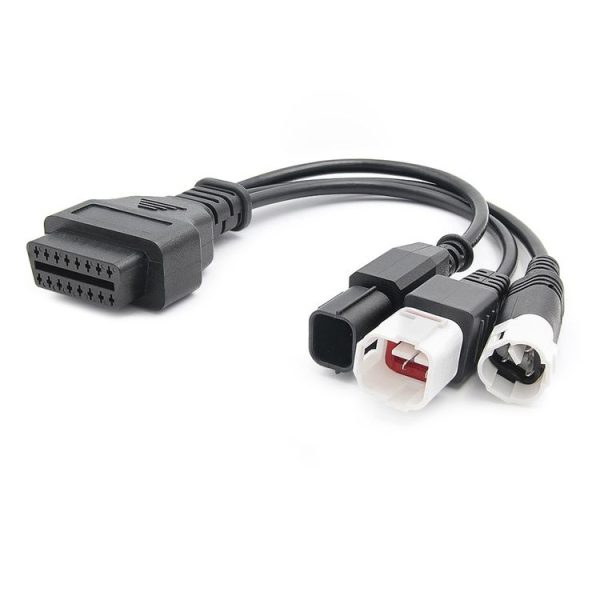 Motorcycle OBD II 3 Pin + 4 Pin + 6 Pin to 16 Pin Adapter Cable for Honda / Yamaha - Image 2