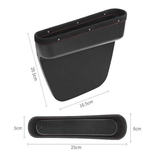 Multifunctional Car Gap Storage Box Car Seat Slit Storage Bag, Style: Co-driving (Brown) - Image 2