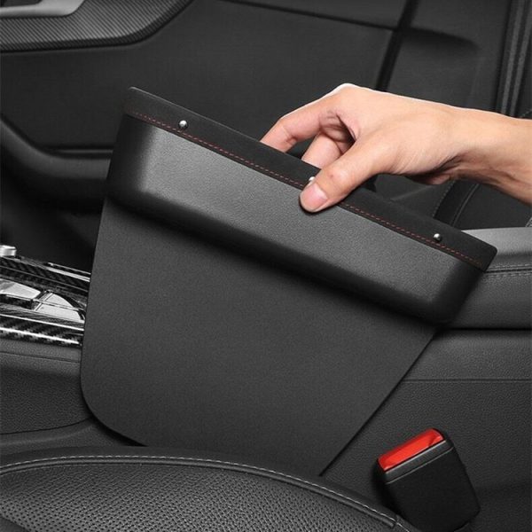 Multifunctional Car Gap Storage Box Car Seat Slit Storage Bag, Style: Co-driving (Brown) - Image 4