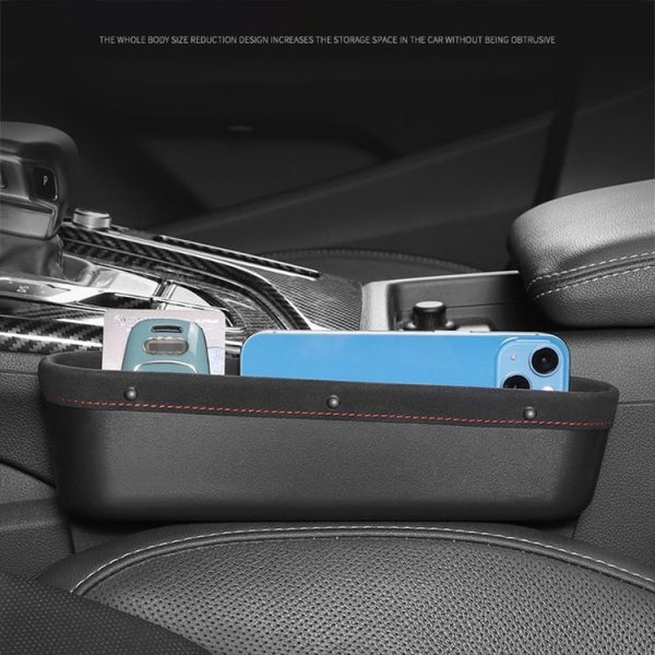Multifunctional Car Gap Storage Box Car Seat Slit Storage Bag, Style: Co-driving (Brown) - Image 5