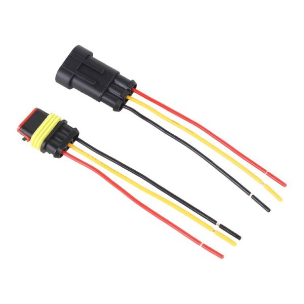 10pcs 3P Car Waterproof Plug Car Connector Plug-In, Length: 10cm - Image 3