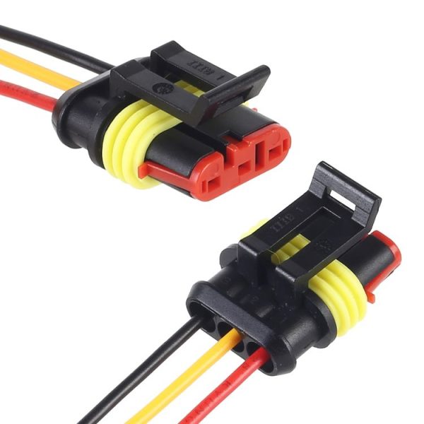 10pcs 3P Car Waterproof Plug Car Connector Plug-In, Length: 10cm - Image 4