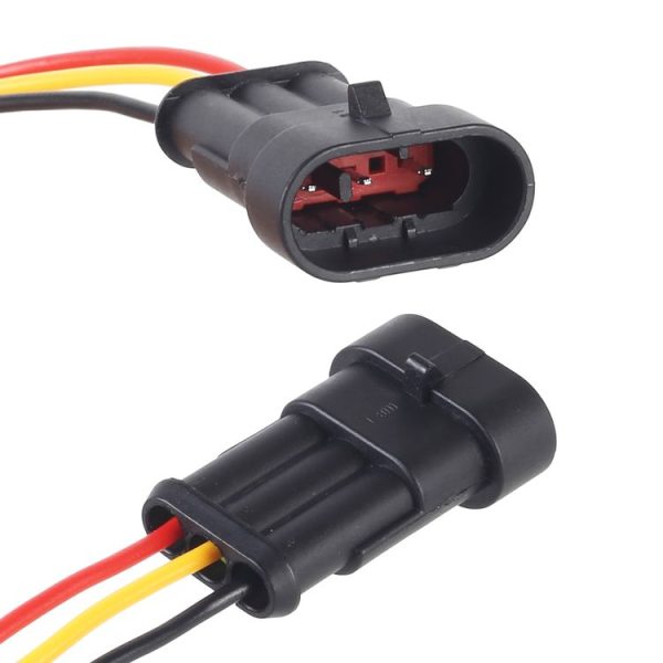 10pcs 3P Car Waterproof Plug Car Connector Plug-In, Length: 10cm - Image 5