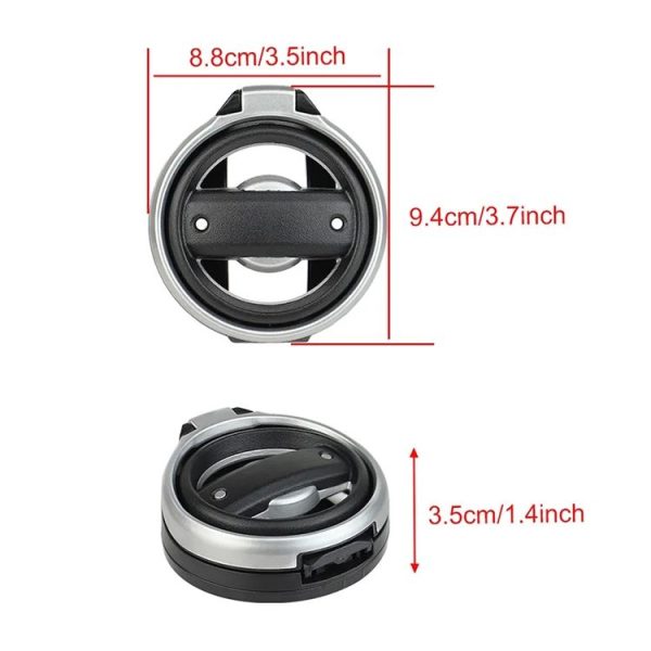 Jeep Wrangler JK 2007-2017 JL / JT 2018+ Car Air Conditioner Air Vent Water Cup Holder (Silver) - Image 3