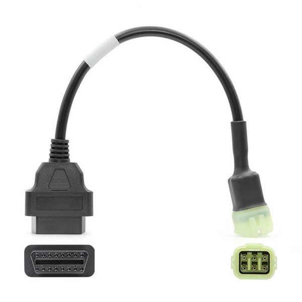 Kawasaki 6 Pin to OBDII Female Motorcycle Connector Cable