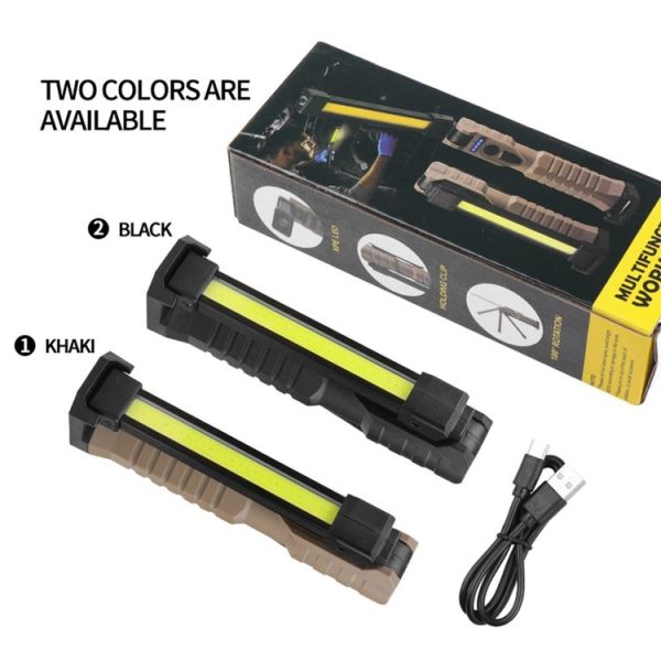 FT20 Folding Magnet Car Inspection Light Work Maintenance Lamp Strong Emergency COB LED Lamp (Black) - Image 4