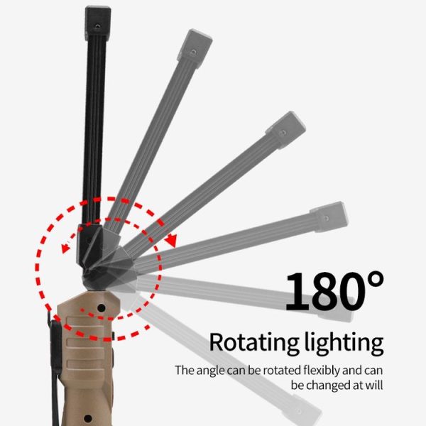 FT20 Folding Magnet Car Inspection Light Work Maintenance Lamp Strong Emergency COB LED Lamp (Black) - Image 7