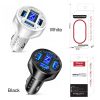 WGS-G36 3.1A 4 in 1 Digital Display Car Charger with Voltmeter (White) - Image 2