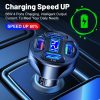66W 4 in 1 Digital Display Fast Charging Car Charger with Voltmeter (White) - Image 3