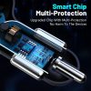 66W 4 in 1 Digital Display Fast Charging Car Charger with Voltmeter (White) - Image 5