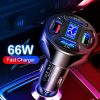 66W 4 in 1 Digital Display Fast Charging Car Charger with Voltmeter (White) - Image 9