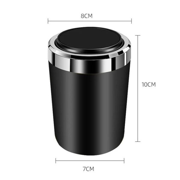 BY-1091 Car Press Style Metal Liner Ashtray with LED Light - Image 2