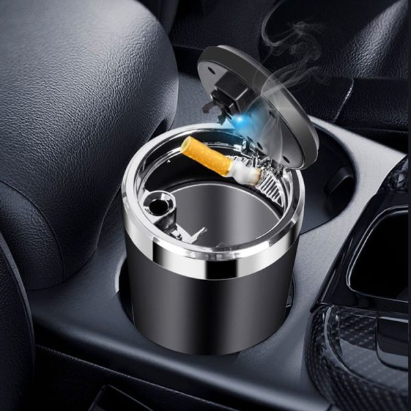 BY-1091 Car Press Style Metal Liner Ashtray with LED Light - Image 6