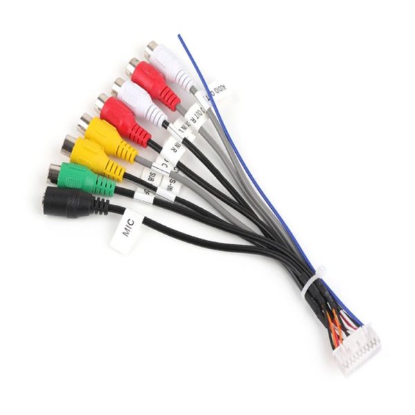Palminfo Android Navigation 20-pin Audio Microphone Cable RCA Bass Amplifier Cable - Image 2