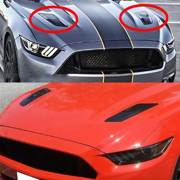 HD-713 1 Pair Car Hood Decorative Stickers Fender Air Vents Sticker (Black) - Image 6