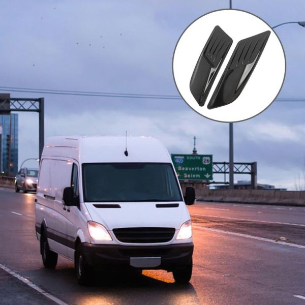 HD-713 1 Pair Car Hood Decorative Stickers Fender Air Vents Sticker (Black) - Image 7
