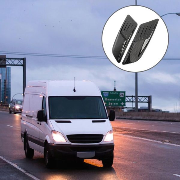 HD-713 1 Pair Car Hood Decorative Stickers Fender Air Vents Sticker (Carbon Fiber) - Image 7