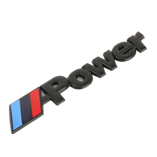 Car Three-color Power Metal Personalized Decorative Stickers, Size: 14x3x0.3cm (Black) - Image 2
