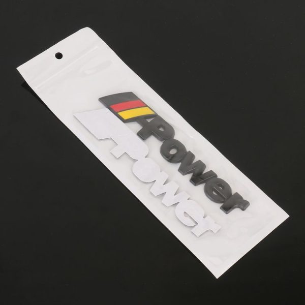 Car Germany Flag Style Power Metal Personalized Decorative Stickers, Size: 14x3x0.3cm (Black) - Image 6