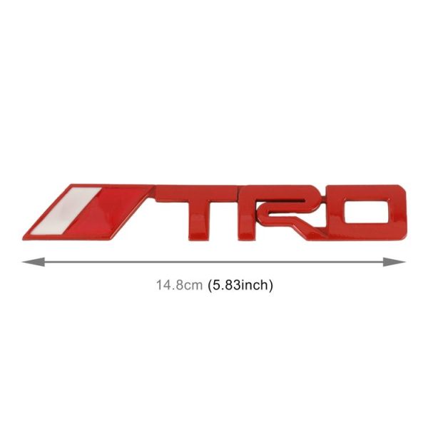 Car TRD Pattern Metal Personalized Decorative Stickers, Size: 14.8x2.8x0.3cm (Red) - Image 4