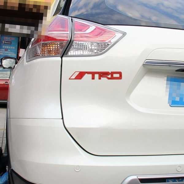 Car TRD Pattern Metal Personalized Decorative Stickers, Size: 14.8x2.8x0.3cm (Red) - Image 7