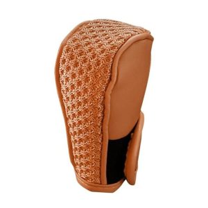 Universal Car PU + Ice Silk Gear Shift Knob Protective Cover (Brown)